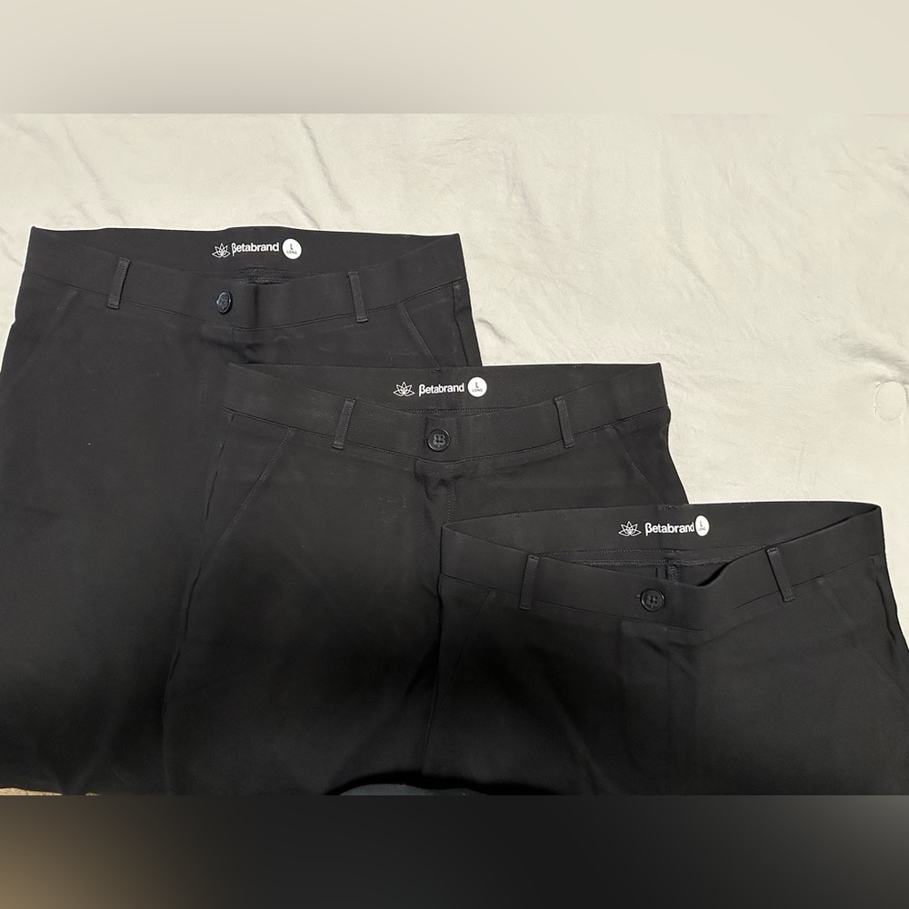 EUC beta brand yoga style work pants. Black, large long